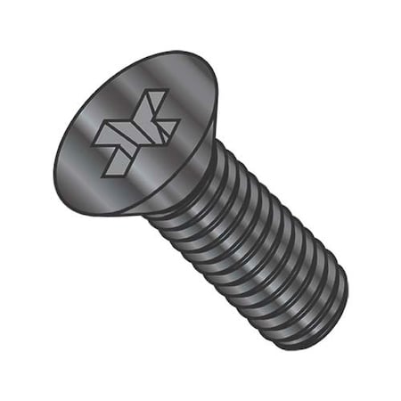 Usa Industrials #10-32 x 2 1/2 in Phillips Flat Machine Screw, Black Oxide Steel BULK-SCRW-7307